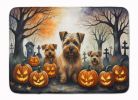 Norfolk Terrier Spooky Halloween Memory Foam Kitchen Mat Machine Washable Anti-Fatigue Mat Cushion Comfort Bath Mat or Kitchen Rug