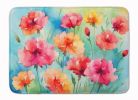 Carnations in Watercolor Memory Foam Kitchen Mat Machine Washable Anti-Fatigue Mat Cushion Comfort Bath Mat or Kitchen Rug