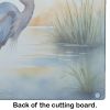Blue Heron Emerging as the day fades Glass Cutting Board Decorative Tempered Glass Kitchen Cutting and Serving Board Large Size Chopping Board
