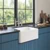White Farmhouse Sink Deep Apron Sink Undermount Farmhouse Kitchen Sink Single Farm Sink