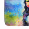 Border Collie Hippie Dawg Memory Foam Kitchen Mat Machine Washable Anti-Fatigue Mat Cushion Comfort Bath Mat or Kitchen Rug