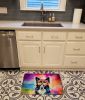 Border Collie Hippie Dawg Memory Foam Kitchen Mat Machine Washable Anti-Fatigue Mat Cushion Comfort Bath Mat or Kitchen Rug