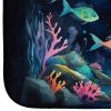 Bioluminescent Fish Dish Drying Mat Absorbent Dish Drying Mat Pad for Kitchen Counter Dish Drainer Mat for Countertop, 14 x 21", Multicolor