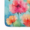 Carnations in Watercolor Memory Foam Kitchen Mat Machine Washable Anti-Fatigue Mat Cushion Comfort Bath Mat or Kitchen Rug