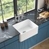 White Farmhouse Sink Deep Apron Sink Undermount Farmhouse Kitchen Sink Single Farm Sink
