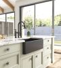 Black Farmhouse Sink Deep Apron Sink Undermount Farmhouse Kitchen Sink Single Farm Sink