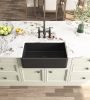 Black Farmhouse Sink Deep Apron Sink Undermount Farmhouse Kitchen Sink Single Farm Sink