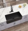 Black Farmhouse Sink Deep Apron Sink Undermount Farmhouse Kitchen Sink Single Farm Sink