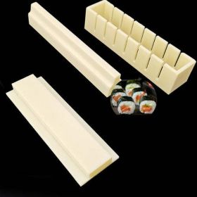 Iyounice 11pcs/set Sushi Maker Equipment Kit,japanese Rice Ball Cake (Color: White)