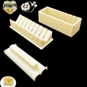 Iyounice 11pcs/set Sushi Maker Equipment Kit,japanese Rice Ball Cake (Color: Auburn)