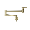 Wall-Mounted Potfiller modern 360-degree rotating kitchen faucet in Brushen Gold
