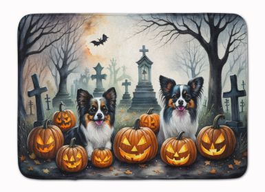 Papillon Spooky Halloween Memory Foam Kitchen Mat Machine Washable Anti-Fatigue Mat Cushion Comfort Bath Mat or Kitchen Rug (Default: Default)