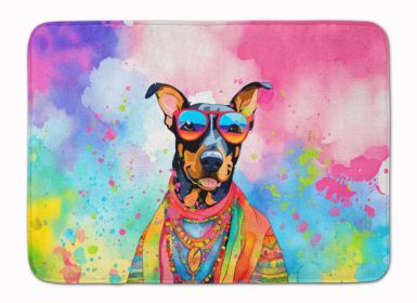 Doberman Pinscher Hippie Dawg Memory Foam Kitchen Mat Machine Washable Anti-Fatigue Mat Cushion Comfort Bath Mat or Kitchen Rug (Default: Default)