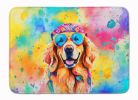 Golden Retriever Hippie Dawg Memory Foam Kitchen Mat Machine Washable Anti-Fatigue Mat Cushion Comfort Bath Mat or Kitchen Rug