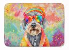 Schnauzer Hippie Dawg Memory Foam Kitchen Mat Machine Washable Anti-Fatigue Mat Cushion Comfort Bath Mat or Kitchen Rug