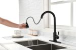 Kitchen Faucets with Pull Down Sprayer Commercial Stainless Steel Single Handle Single Hole Kitchen Sink Faucet