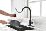 Kitchen Faucets with Pull Down Sprayer Commercial Stainless Steel Single Handle Single Hole Kitchen Sink Faucet