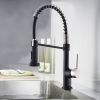 The new model is beautiful and durable Single Handle Pull-Down Sprayer Kitchen Faucet in Black+Gold
