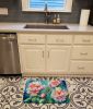 Peonies in Watercolor Memory Foam Kitchen Mat Machine Washable Anti-Fatigue Mat Cushion Comfort Bath Mat or Kitchen Rug