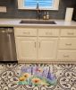 Lavender in Watercolor Memory Foam Kitchen Mat Machine Washable Anti-Fatigue Mat Cushion Comfort Bath Mat or Kitchen Rug