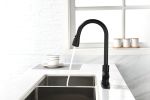 Kitchen Faucets with Pull Down Sprayer Commercial Stainless Steel Single Handle Single Hole Kitchen Sink Faucet