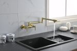 Pot Filler Faucets Both Hot Cold Water Wall Faucet Brass Faucets Kitchen Folding Kitchen Faucets Commercial Sink Faucet 3 Handles 2 Holes Joint Swing