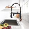 New Single Handle LED kitchen faucet with pull-down kitchen faucet in Black