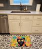 Scottish Terrier Hippie Dawg Memory Foam Kitchen Mat Machine Washable Anti-Fatigue Mat Cushion Comfort Bath Mat or Kitchen Rug