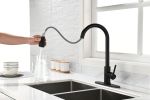Kitchen Faucets with Pull Down Sprayer Commercial Stainless Steel Single Handle Single Hole Kitchen Sink Faucet