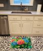 Hydrangeas in Watercolor Memory Foam Kitchen Mat Machine Washable Anti-Fatigue Mat Cushion Comfort Bath Mat or Kitchen Rug