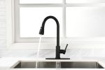 Kitchen Faucets with Pull Down Sprayer Commercial Stainless Steel Single Handle Single Hole Kitchen Sink Faucet